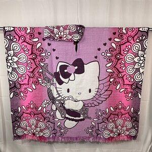 Warm Hello Kitty Adult Unisex Alpaca Poncho/One Size Fits/All Made In Ecuador